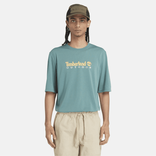 Bedrucktes T-Shirt mit UV-Schutz für Herren in Tannengrün, Mann, , Größe: L - Timberland - Modalova