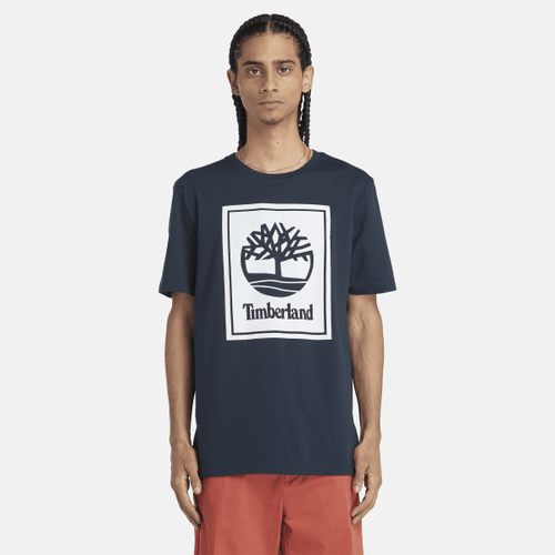 T-shirt a Maniche Corte Stack Logo da Uomo in scuro, Uomo, , Taglia: XL - Timberland - Modalova