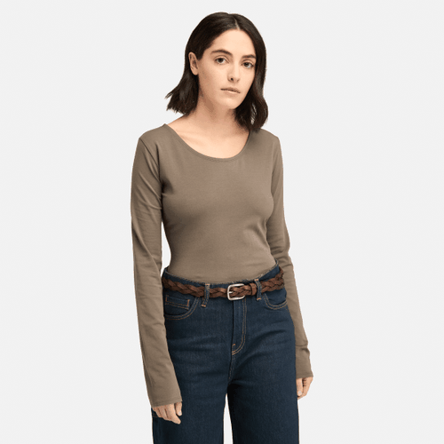 Langarmshirt mit weitem Ausschnitt für Damen in , Frau, , Größe: M - Timberland - Modalova