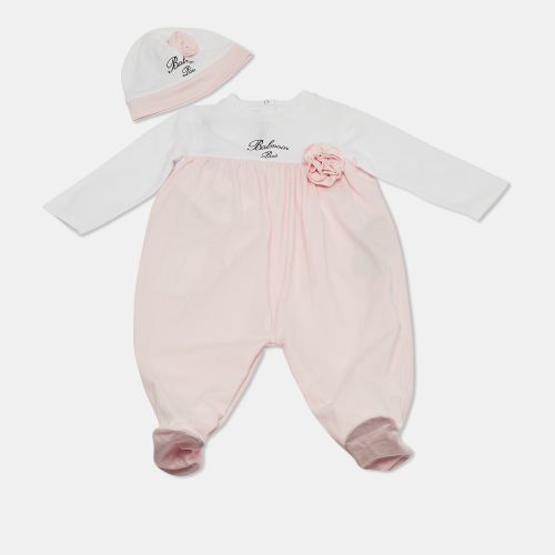 Baby Cotton Growsuit Set 9M - Balmain - Modalova
