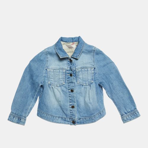 Kids Washed Denim Full Sleeve Top 3 Yrs - Burberry - Modalova