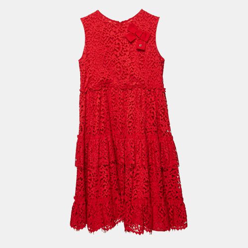 Lace Bow Detail Tiered Dress 12 Yrs - CH Carolina Herrera - Modalova