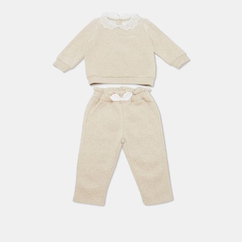 Kids Lace Trim Collar Cotton Top and Pants Set 12M - Chloe - Modalova