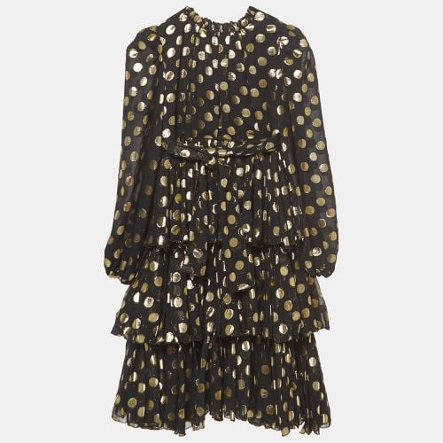 Metallic Polka-Dot Chiffon Tiered Dress (9-10 Yrs) - Dolce & Gabbana - Modalova