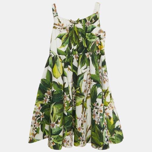 Kids Floral Print Cotton Dress 3 Yrs - Dolce & Gabbana - Modalova