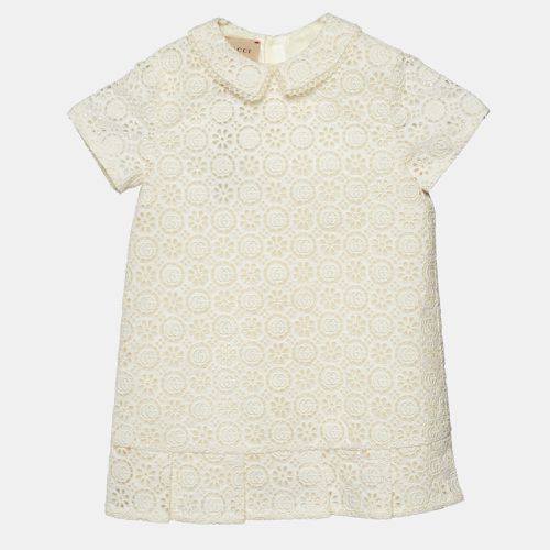 Light Floral and Logo Patterned Hacoba Kids Dress 18-24 M - Gucci - Modalova