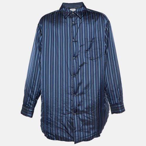 Maison Margiela Striped Satin Padded Overshirt L - Maison Martin Margiela - Modalova