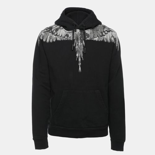 Wings Printed Cotton Knit Hoodie S - Marcelo Burlon - Modalova