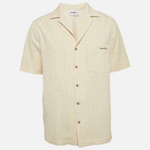 Cream Seersucker Venci Camp Shirt S - Nanushka - Modalova