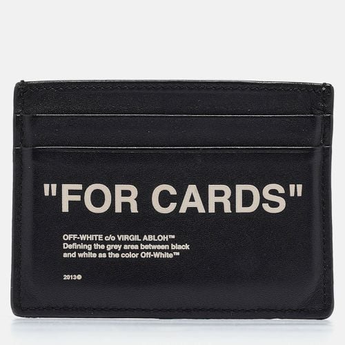 White Leather Slogan Card Holder - Off-White - Modalova