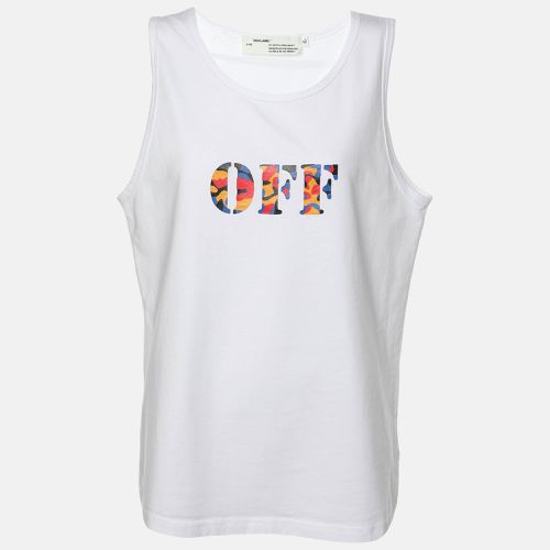 Off- Cotton Logo Print Vest XL - Off-White - Modalova