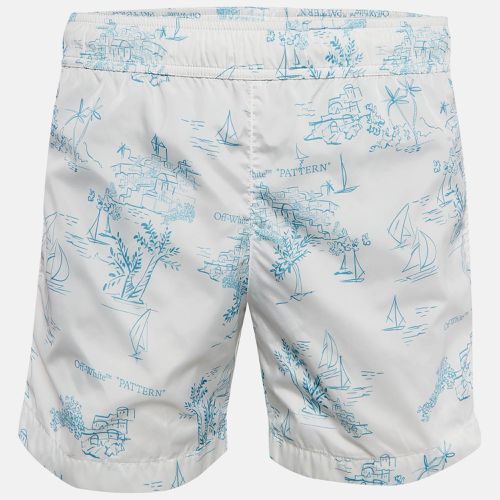 Off- Printed Nylon Swim Shorts M - Off-White - Modalova