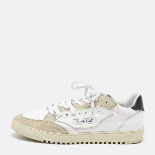 Off- /Beige Canvas and Suede 5.0 Low Top Sneakers Size 44 - Off-White - Modalova