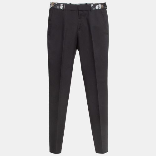 Jacquard Trim Gabardine Formal Trousers S - Alexander McQueen - Modalova