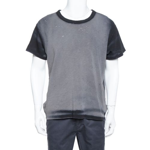 Black & Cotton Washed Out Effect Shotgun T Shirt S - Amiri - Modalova