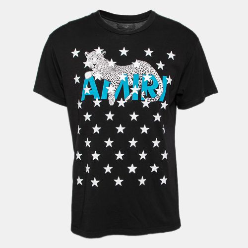 Cotton Leopard Star Printed Crew Neck T-Shirt XS - Amiri - Modalova