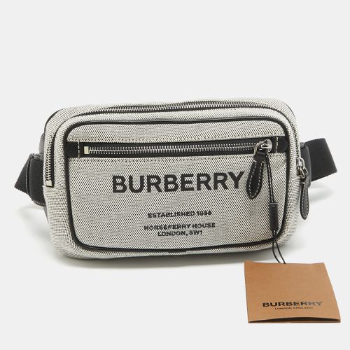 Black Canvas and Leather West Belt Bag - Burberry - Modalova