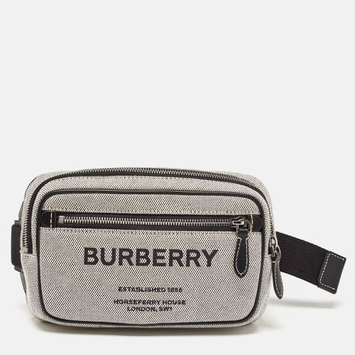 Black Canvas and Leather West Belt Bag - Burberry - Modalova