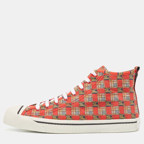 Canvas Kingly Print High Top Sneakers Size 45 - Burberry - Modalova