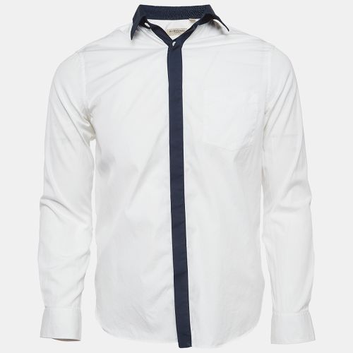 Contrast Collar and Placket Cotton Shirt M - Burberry London - Modalova