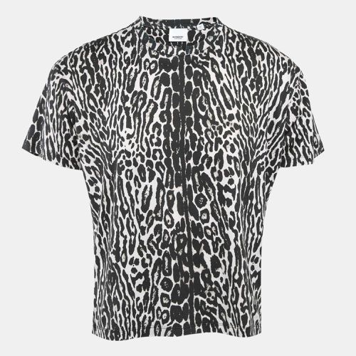 Leopard Print Cotton Jersey Oversized T-Shirt S - Burberry - Modalova