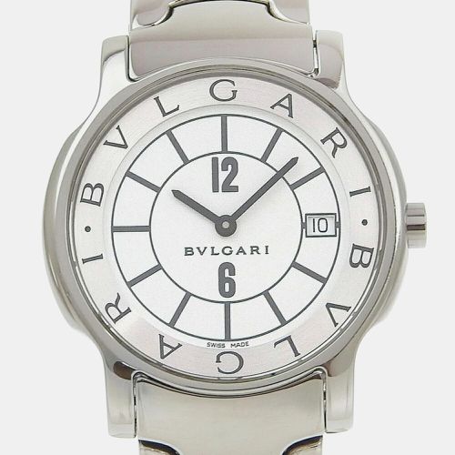 Stainless Steel Solotempo ST35S Quartz Men's Wristwatch 35 mm - Bvlgari - Modalova