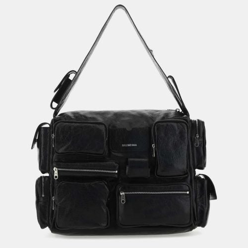 Leather Large Supebusy Shoulder Bag - Balenciaga - Modalova