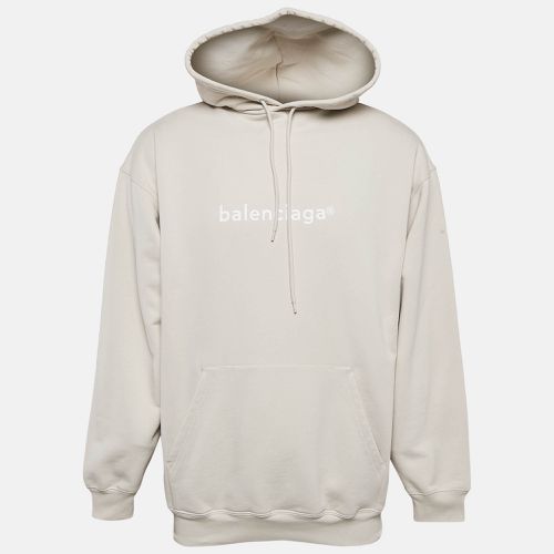 Logo Print Cotton Unisex Hooded Sweatshirt S - Balenciaga - Modalova