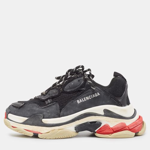 Faux Leather and Mesh Distressed Triple S Sneakers Size 40 - Balenciaga - Modalova