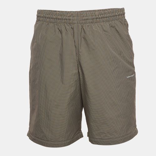 Tan Checked Nylon Drawstring Shorts M - Balenciaga - Modalova