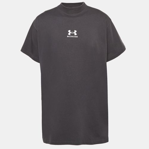 X Under Armour Logo Embroidered Cotton T-Shirt L - Balenciaga - Modalova