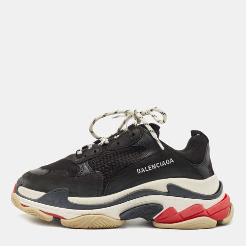 Mesh and Leather Triple S Lace Up Sneakers Size 42 - Balenciaga - Modalova