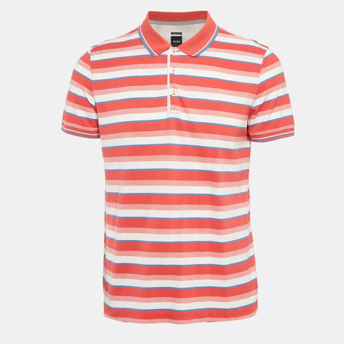 Stripe Pima Cotton Regular Fit Polo L - Boss By Hugo Boss - Modalova