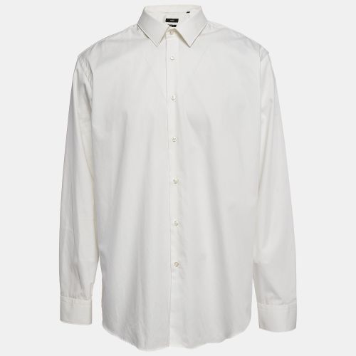 Off- Cotton Button Front Regular Fit Shirt S - Boss By Hugo Boss - Modalova