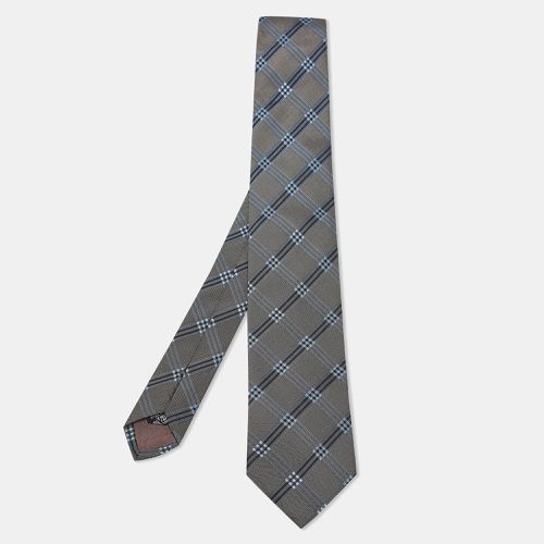 Blue Checked Silk Tie - Boss By Hugo Boss - Modalova