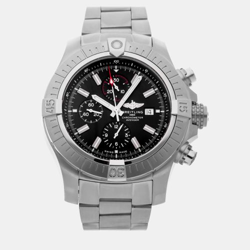 Stainless Steel Super Avenger A13375101B1A1 Automatic Men's Wristwatch 48 mm - Breitling - Modalova