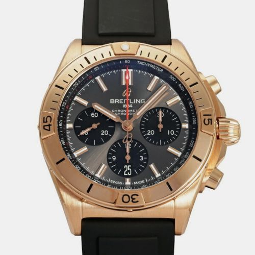 K Rose Gold Stainless Steel Chronomat RB0134101B1S1 Automatic Men's Wristwatch 42 mm - Breitling - Modalova