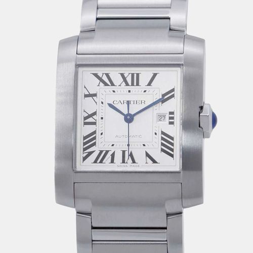 Stainless Steel Tank Francaise Automatic Men's Wristwatch 37 mm - Cartier - Modalova