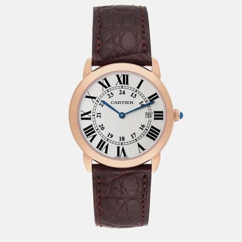 Ronde Solo Large Rose Gold Steel Men's Watch W6701008 36 mm - Cartier - Modalova