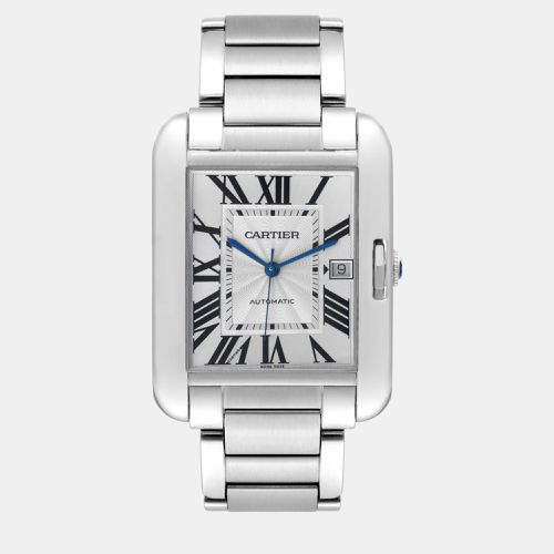 Tank Anglaise XL Steel Automatic Men's Watch 36.2 mm - Cartier - Modalova