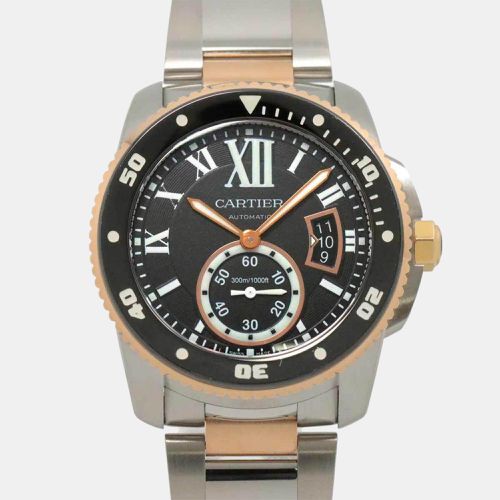 K Pink Gold Calibre de Diver Automatic W7100054 Men's Watch - Cartier - Modalova