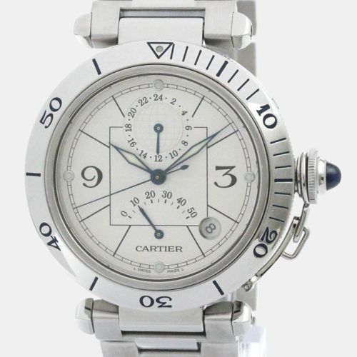 Stainless Steel Pasha W31037H3 Automatic Men's Wristwatch 38 mm - Cartier - Modalova