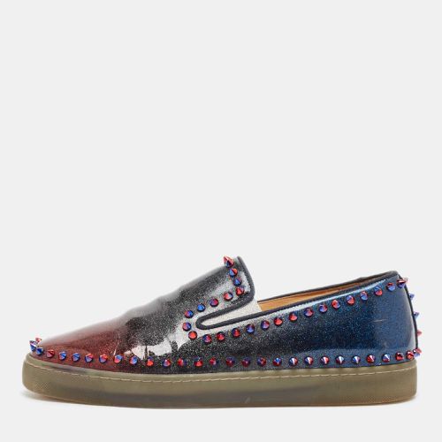 Ombre Glitter Patent Leather Pik Boat Sneakers Size 42.5 - Christian Louboutin - Modalova