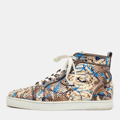 Python Leather Graffiti Louis High Top Sneakers Size 43 - Christian Louboutin - Modalova