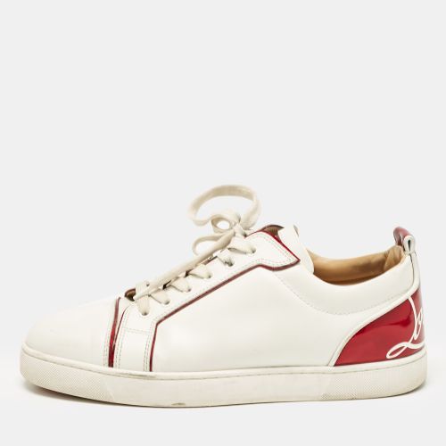 Red Leather Louis Junior Lace Up Sneakers Size 44 - Christian Louboutin - Modalova