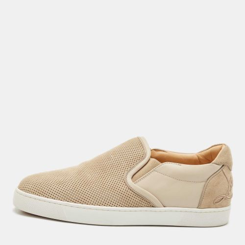 Leather and Suede Louis Junior Slip On Sneakers Size 42.5 - Christian Louboutin - Modalova