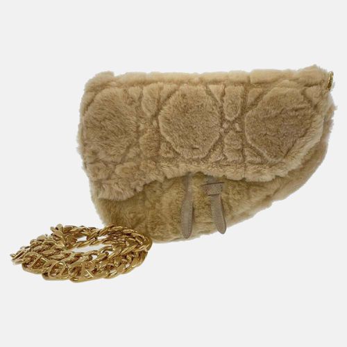 Dior beige fur saddle bag - Dior - Modalova