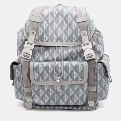 Gray Pvc Calf Leather Hit The Road Cd Diamond Backpack Size Large - Dior - Modalova