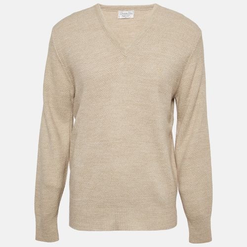 Christian Knitted V-Neck Sweater L - Dior - Modalova