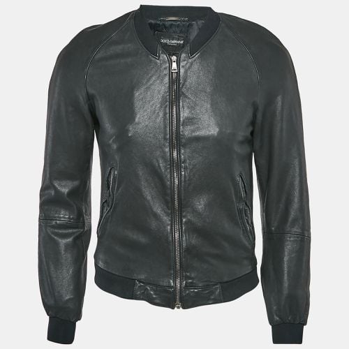 Leather Zip-Up Jacket M - Dolce & Gabbana - Modalova